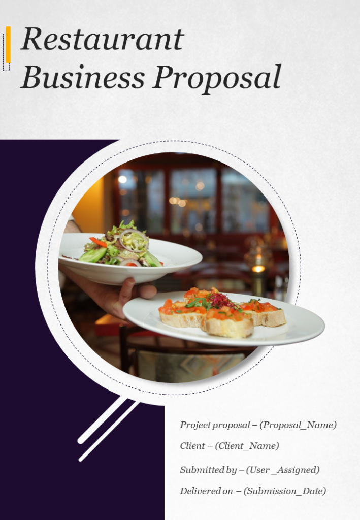 One-pager Restaurant Proposal PowerPoint Diagram