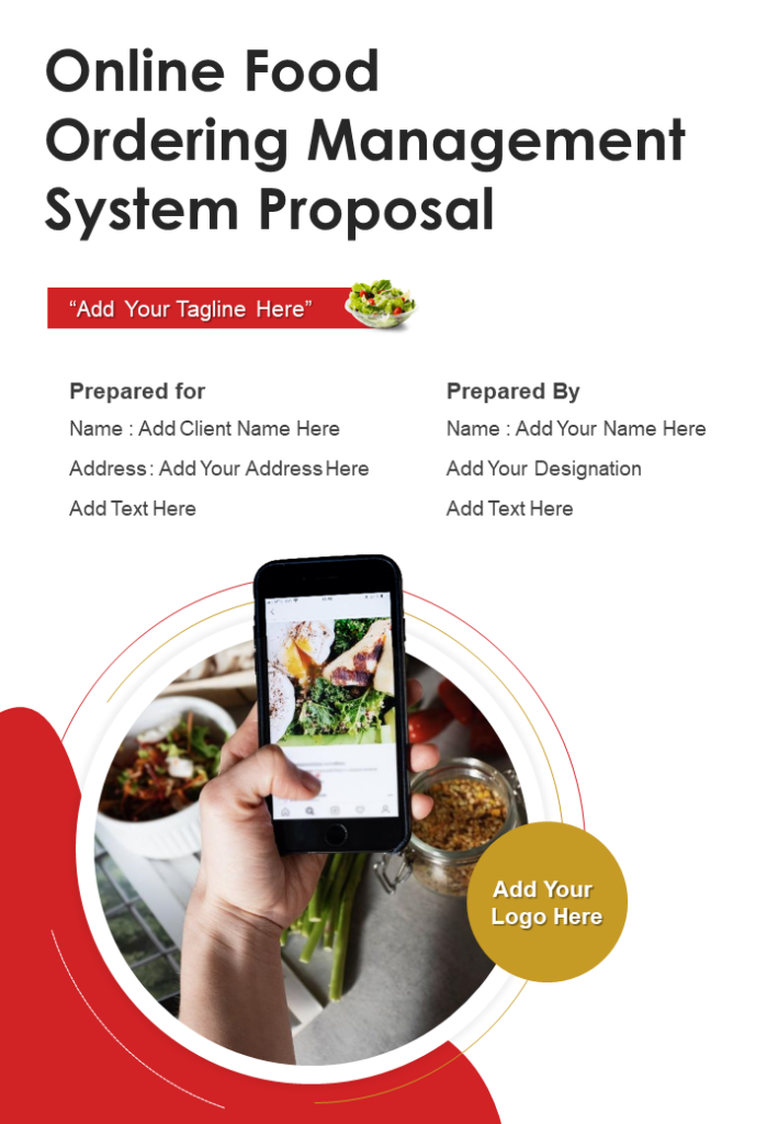 Online Food Ordering Proposal PPT Diagram
