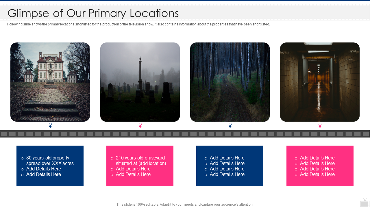 TV Pitch Proposal Describing Locations PPT Template