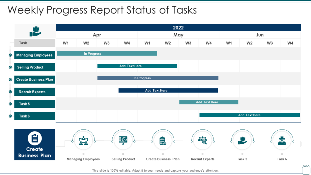 Weekly Progress Report PPT Template