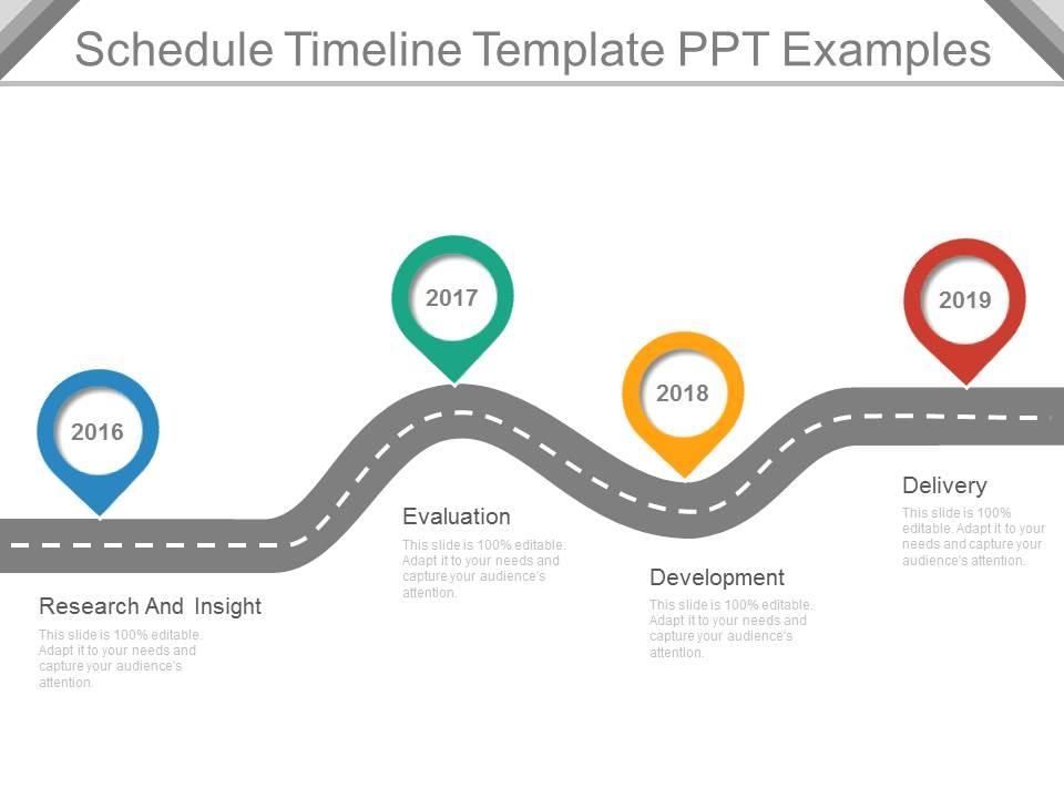 Work Schedule Timeline PPT Template