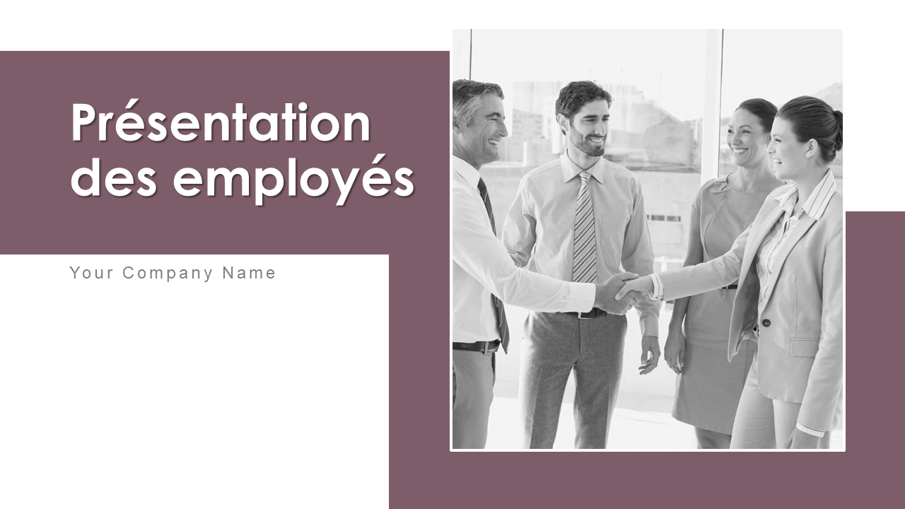Diapositives de présentation Powerpoint pour l'introduction des employés