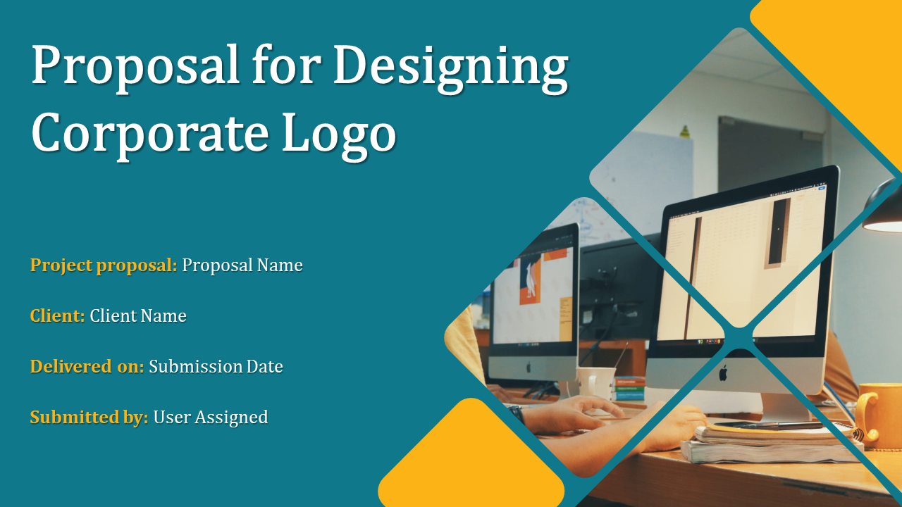 proposal for designing corporate logo powerpoint presentation slides wd
