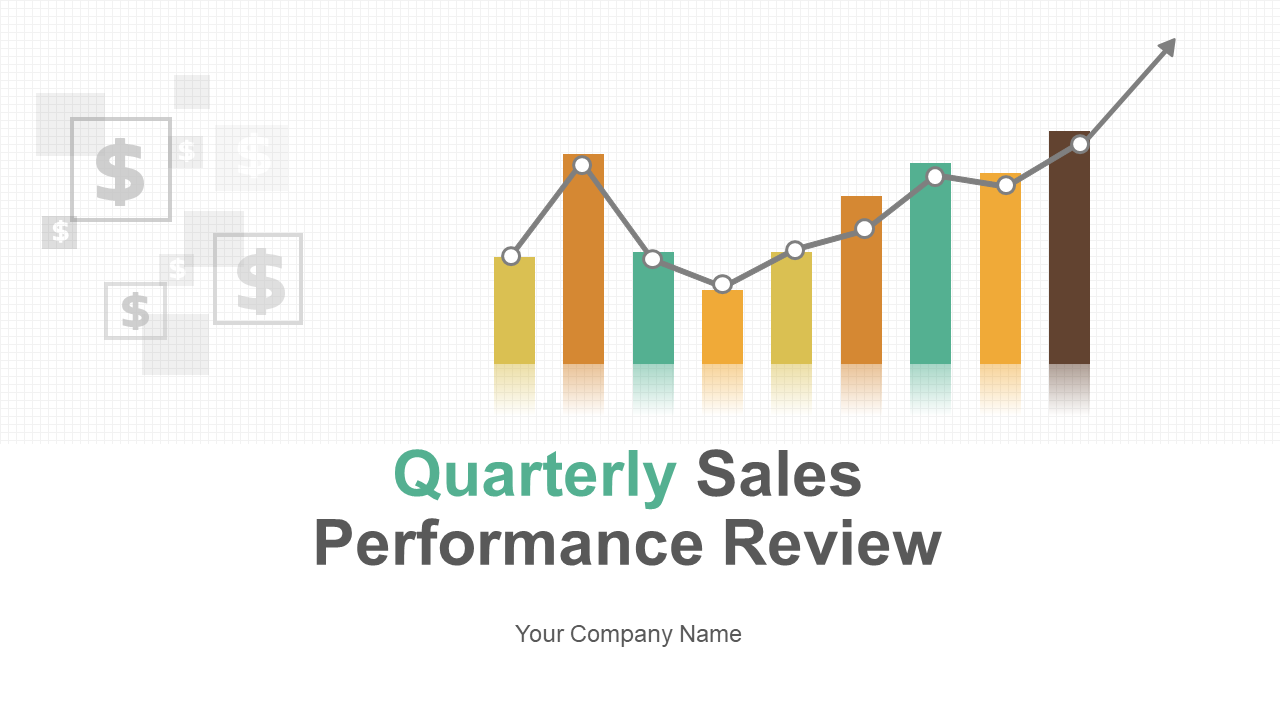 quarterly sales performance review complete powerpoint deck with slides wd