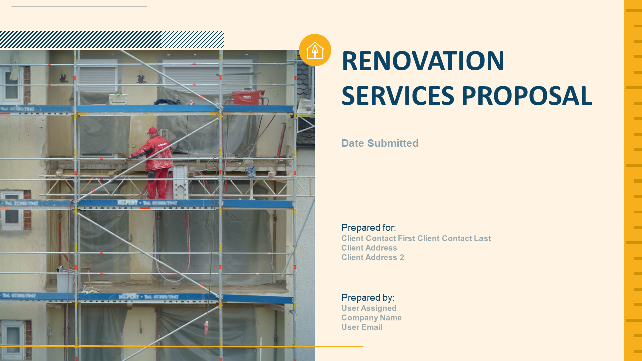 renovation services proposal powerpoint presentation slides wd