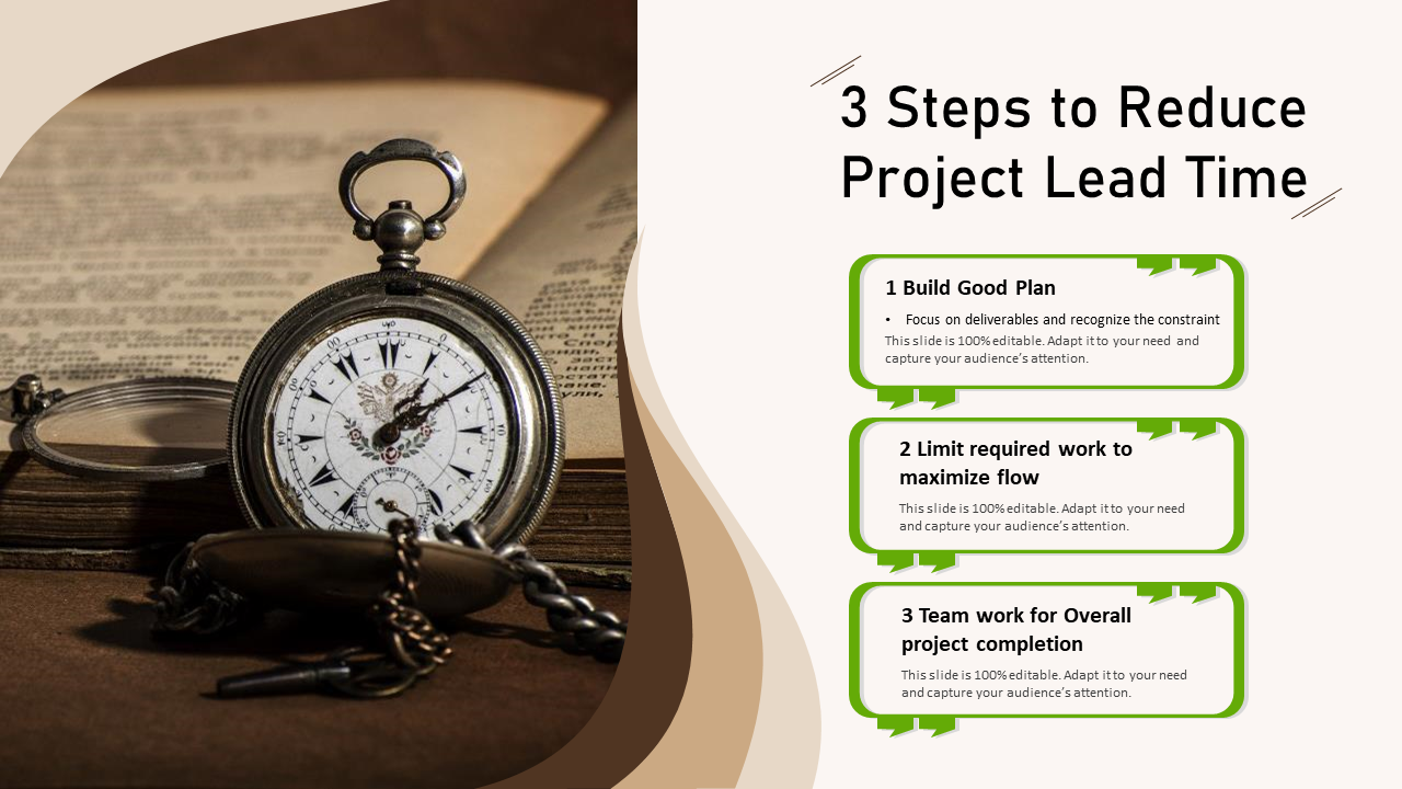3-Steps to Reduce Project Lead Time Template