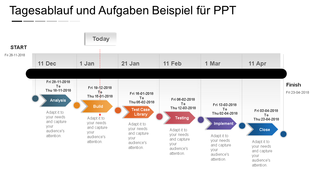 Tagesplan & Aufgaben PPT-Layout