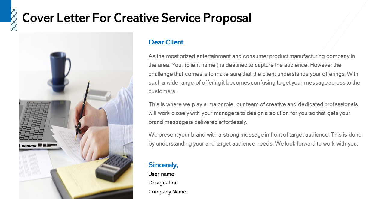 Cover Letter Template For Creative Proposal