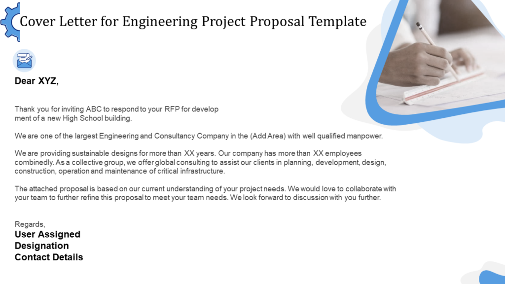 Cover Letter for Engineering Project PowerPoint Template
