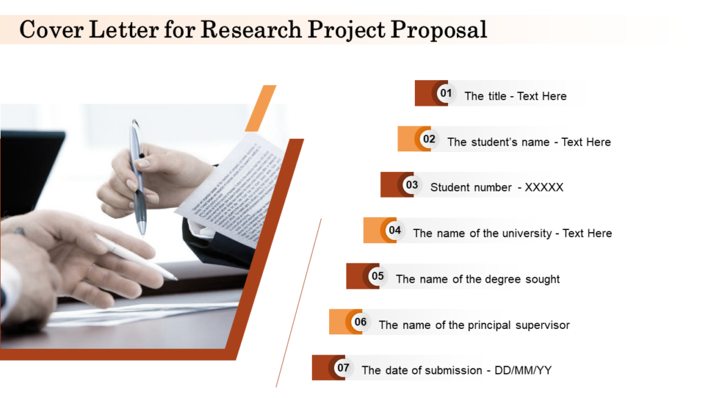 Cover Letter for Research Project Proposal PPT Slide