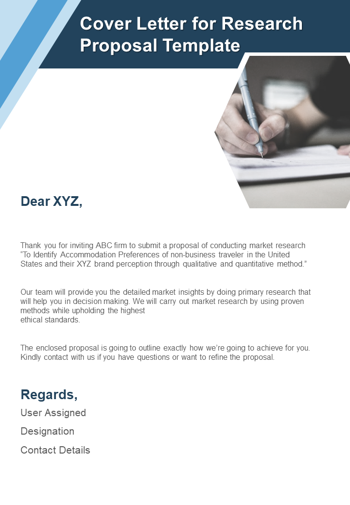 Cover Letter for Research Proposal Template