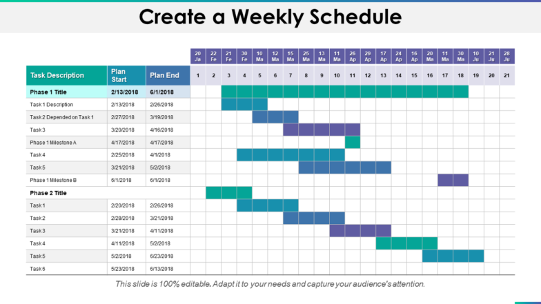 Create a Weekly Schedule PPT Template