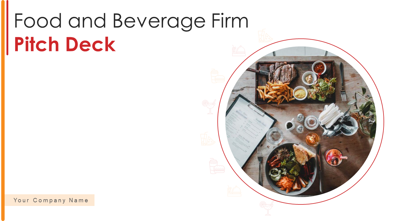 Food and beverage firm pitch deck PPT template