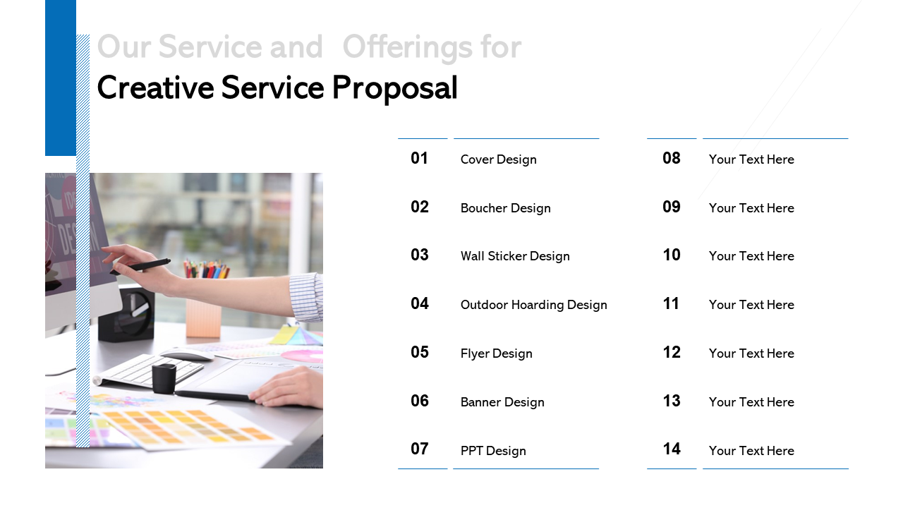 Our Service And Offerings Slide For Creative Proposal