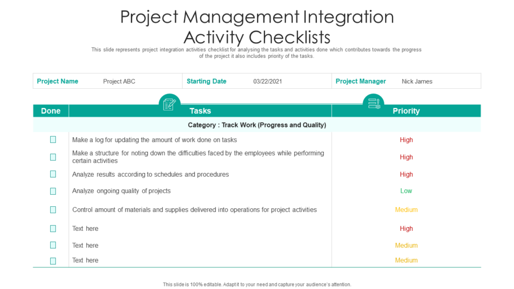 Project Management Integration PPT Diagram
