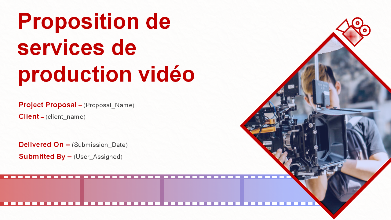 Proposition de services de production vidéo