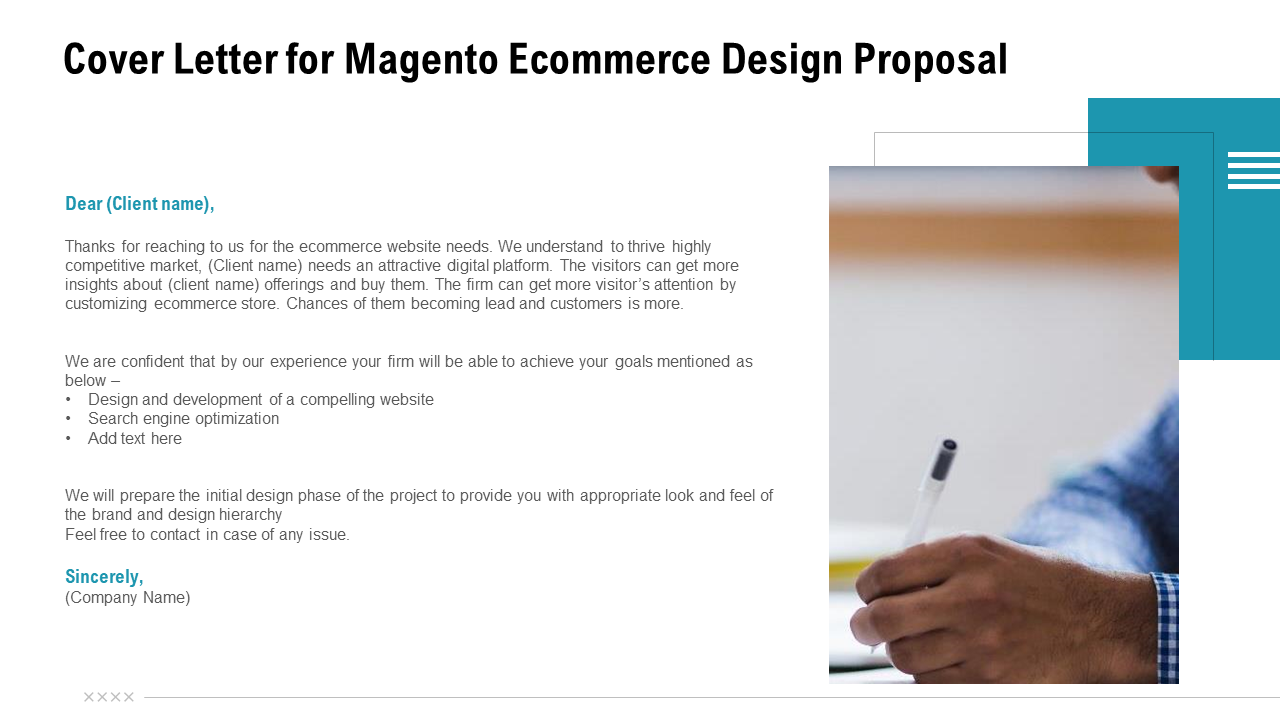 Sample E-commerce Cover Letter for Magento Design Proposal