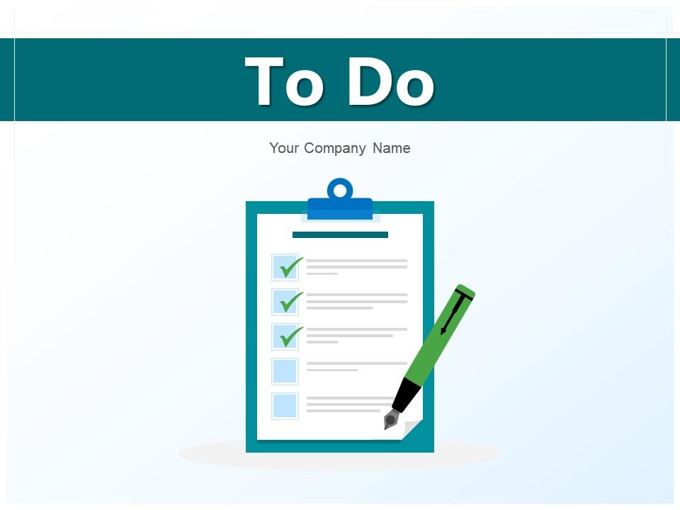 To-Do Checklist For Planning PPT Template