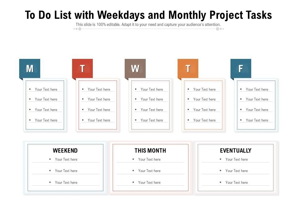 To-Do Checklist With Project Tasks PPT Template