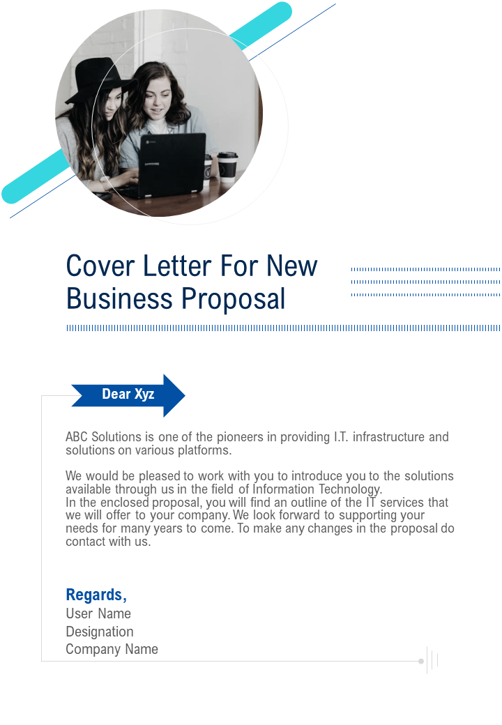 Cover Letter For New Business Proposal One Pager Sample Example Document