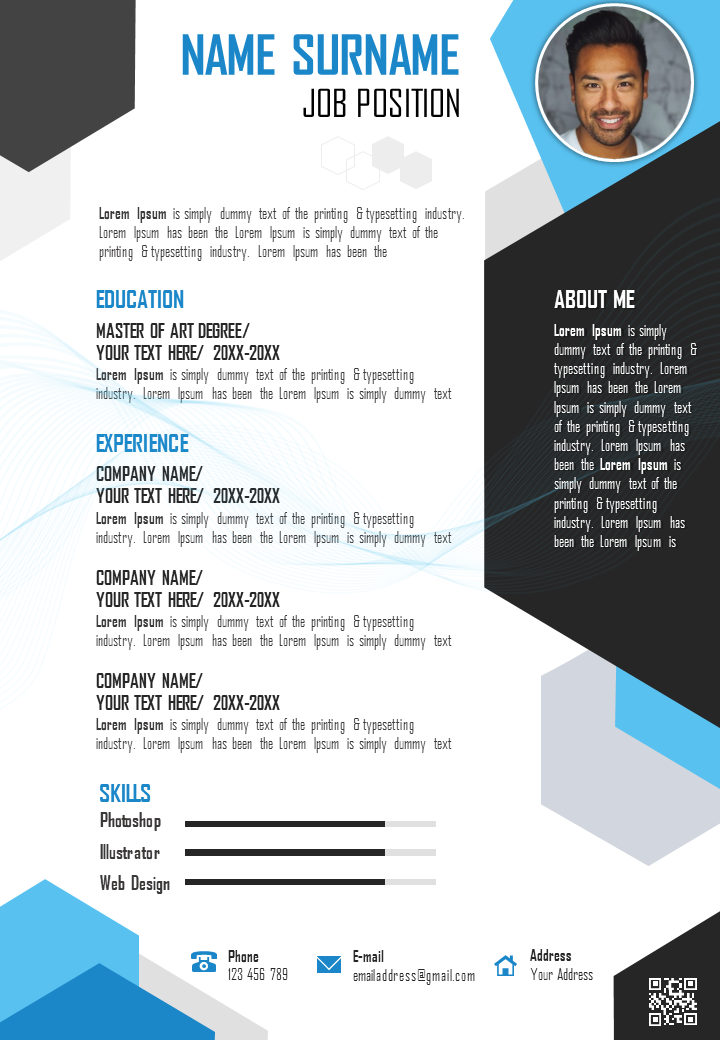 creative cv layout resume template for job application wd