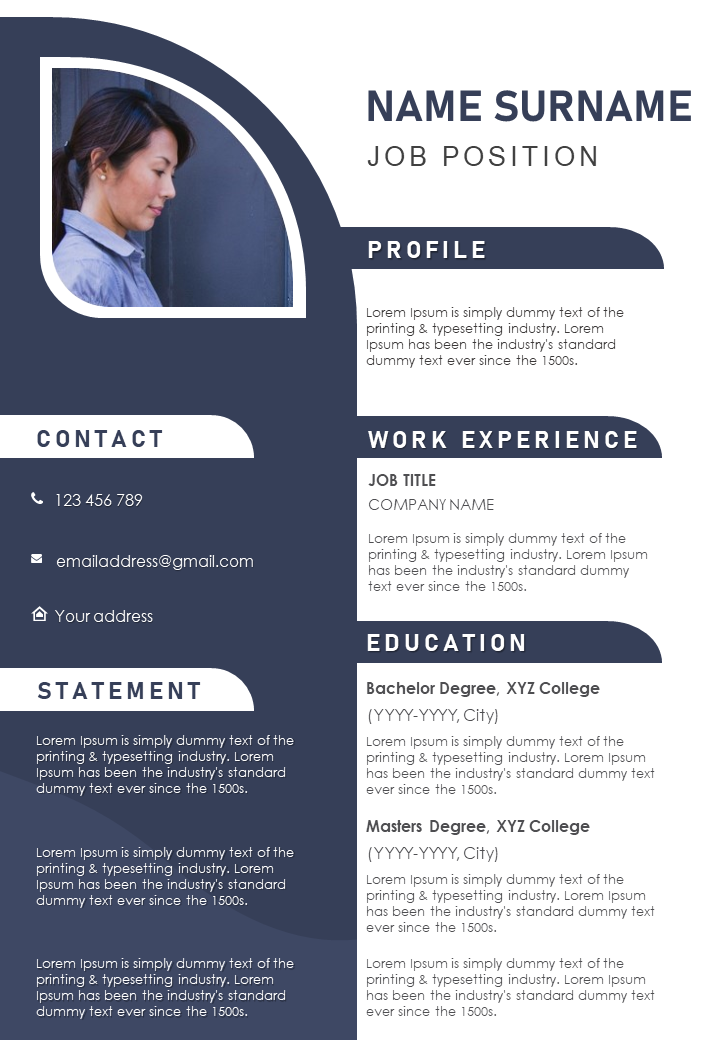 creative resume template for job application cv design wd