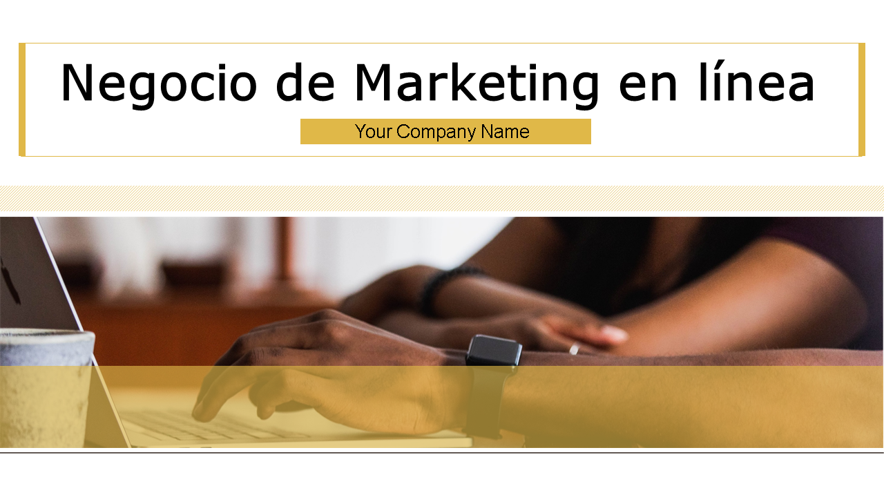 diapositivas de presentación de powerpoint de negocios de marketing en línea wd 