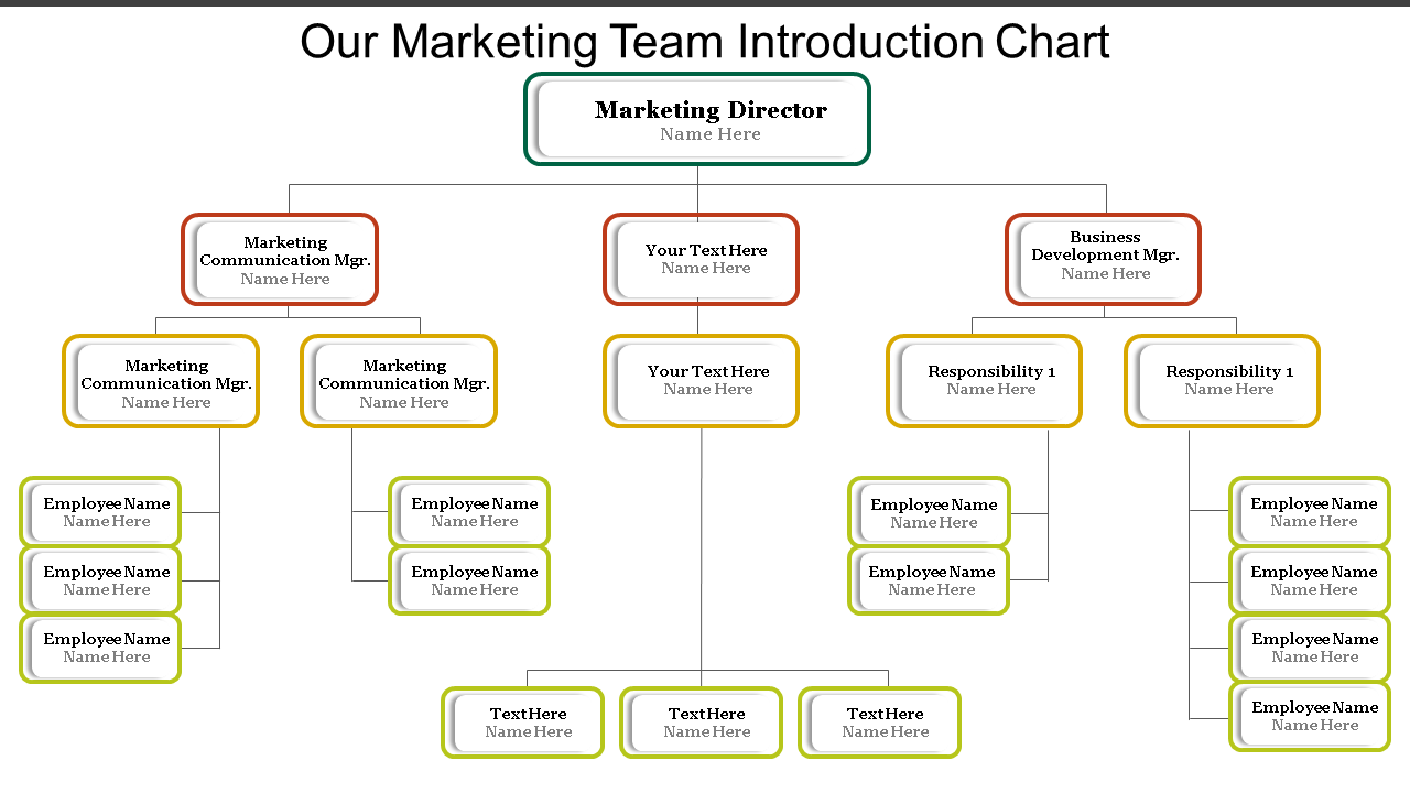 our marketing team introduction chart wd 