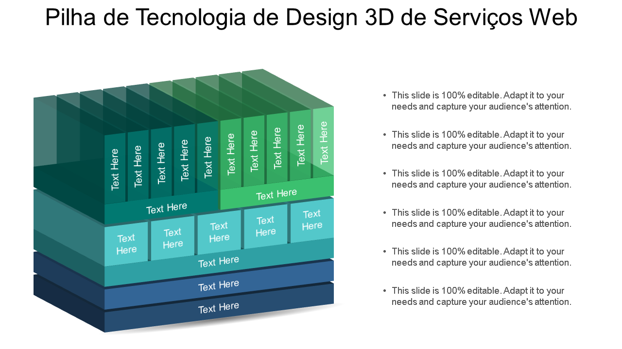 pilha de tecnologia de serviços web 3d design wd 