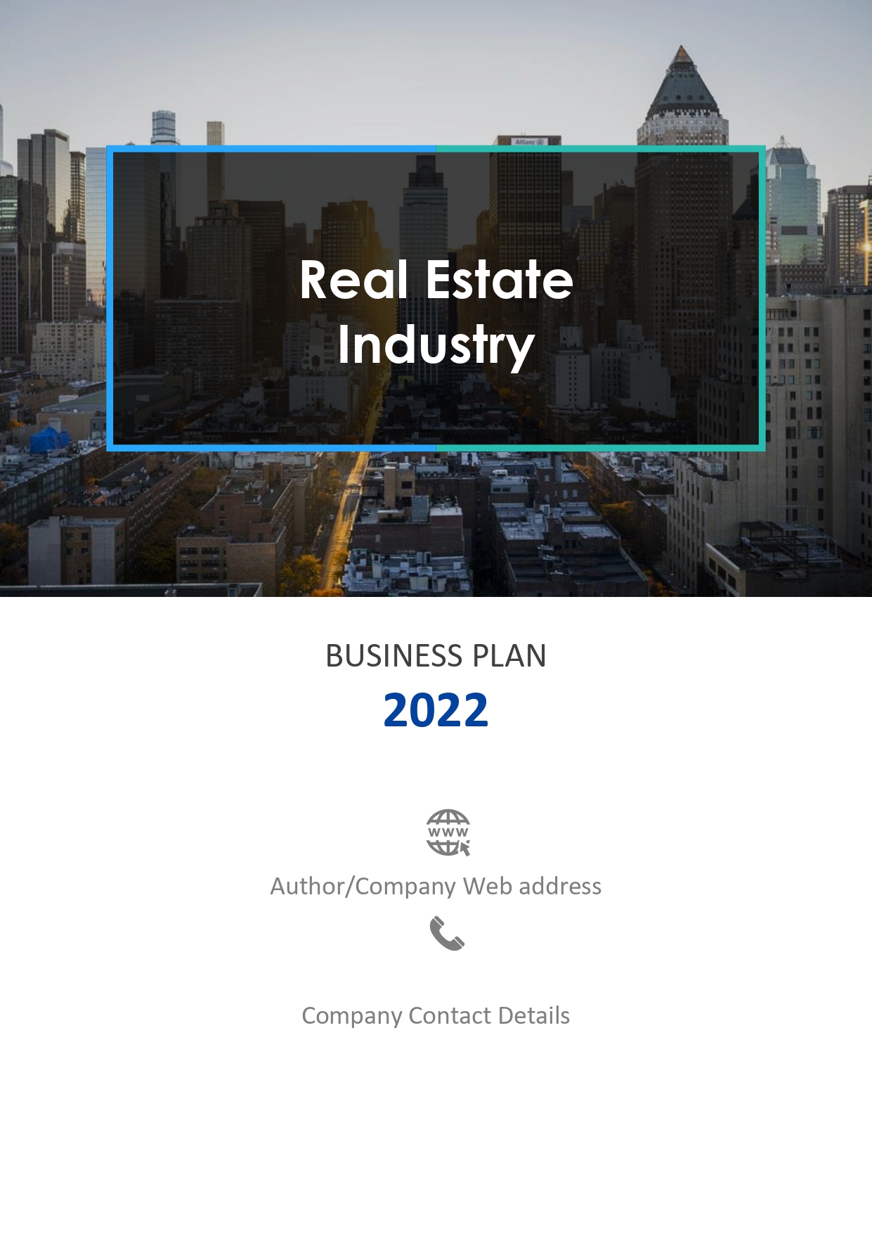 Real Estate Industry Business Plan PDF Word Document