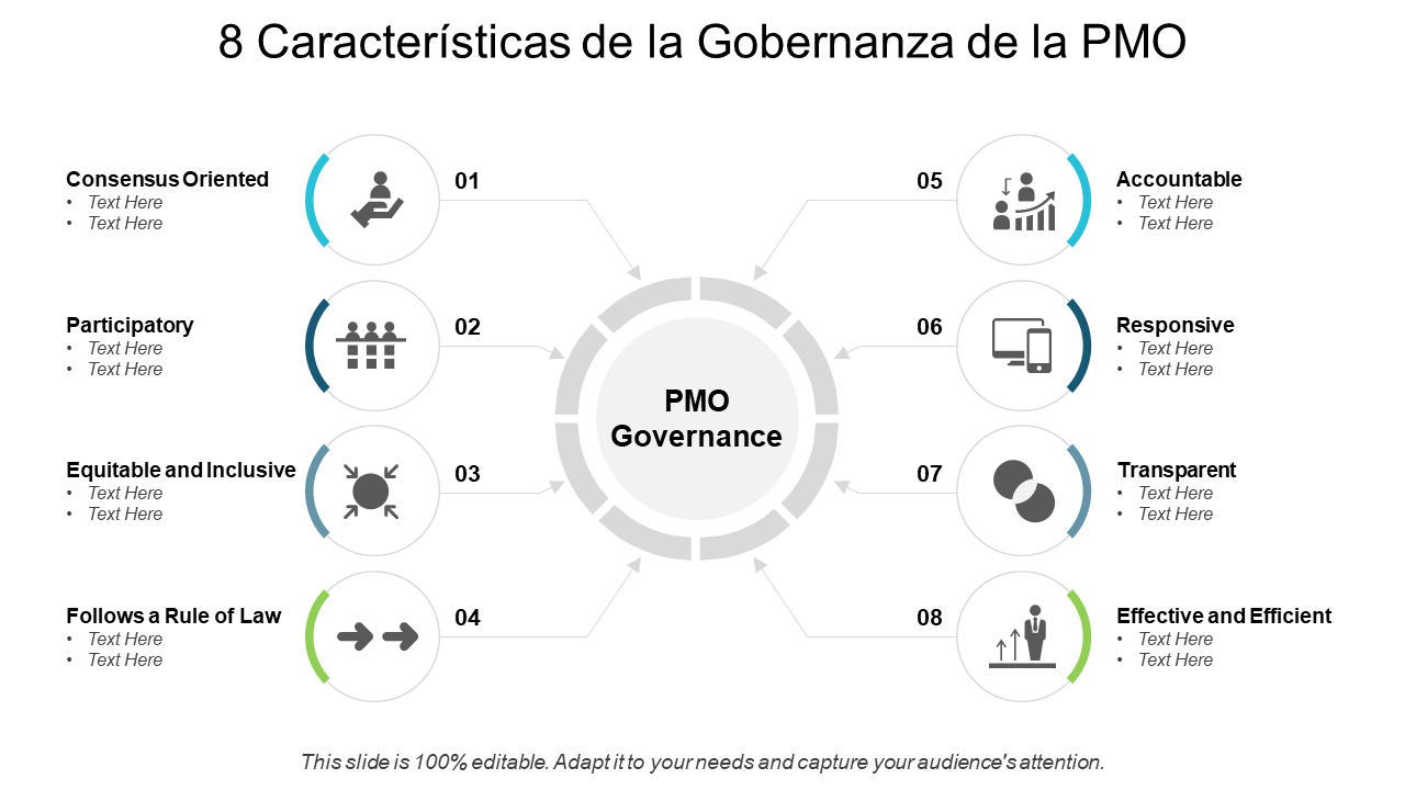 8 Caracter&iacute;sticas de la Gobernanza de la PMO 