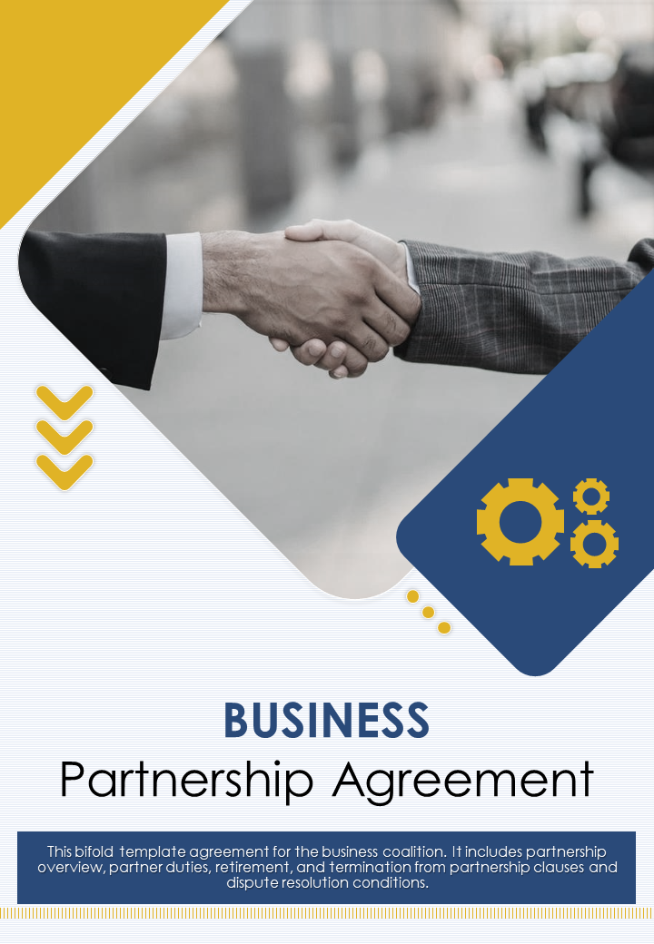 Bi-fold Business Partnership Agreement PowerPoint Template