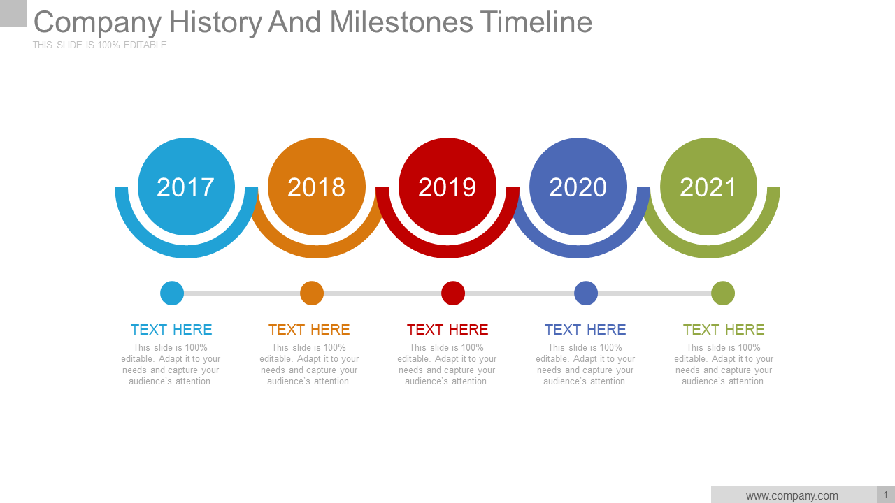 Company History And Milestones Timeline Company History And Milestones Timeline