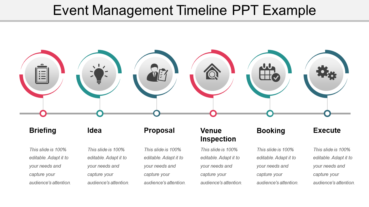 Event Management Timeline PPT Sample Template