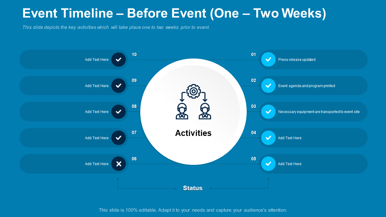 Event Timeline Before Four Months PPT Template