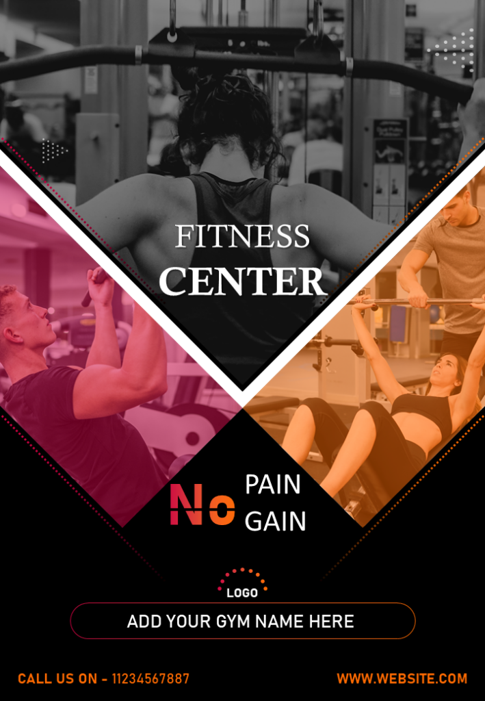 Fitness Gym Business Brochure PowerPoint Slide
