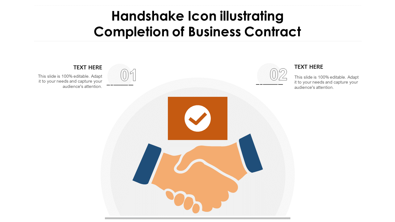 Handshake Icon illustrating Completion of Business Contract