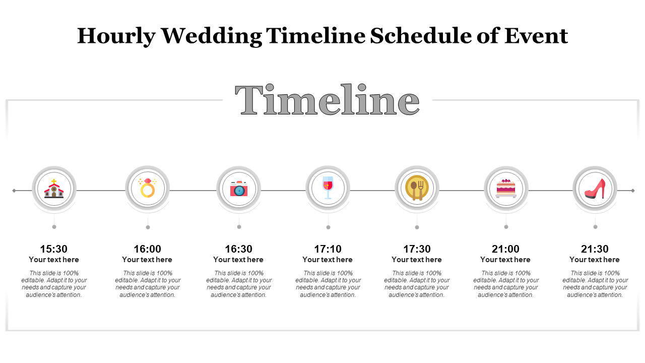 Hourly Timeline Schedule of Event Sample Template