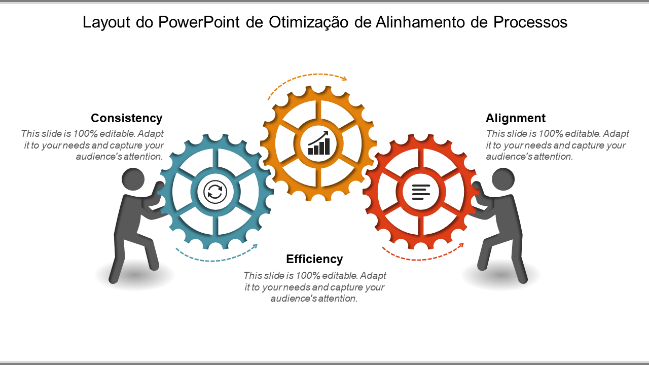 Layout do PowerPoint de Otimização de Alinhamento de Processos