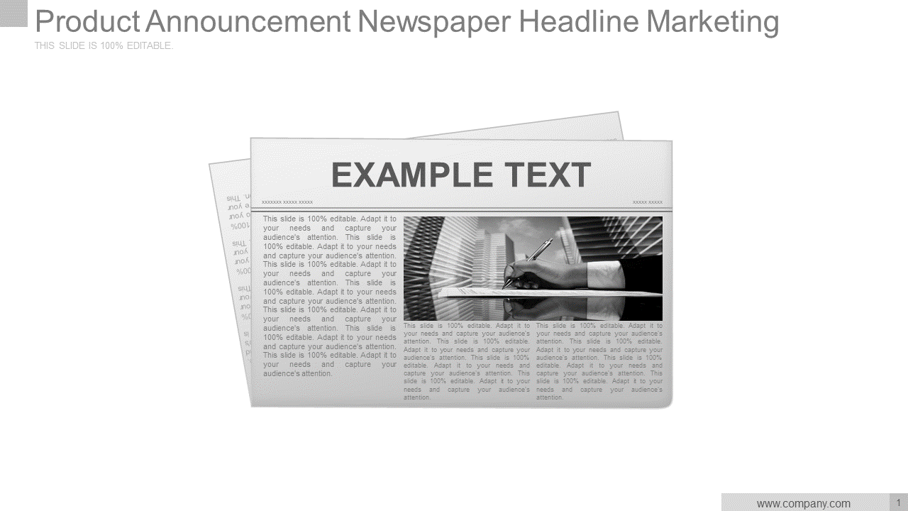 Product Announcement Newspaper Headline Marketing