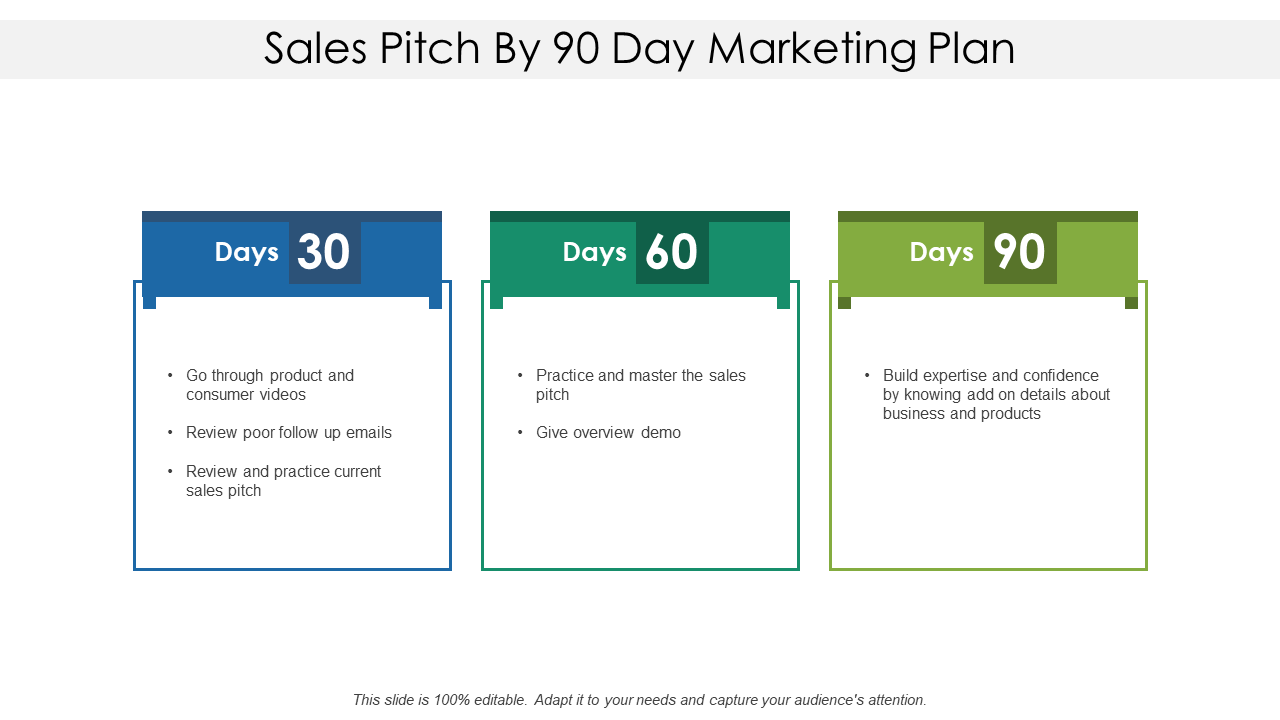 Sales Pitch By 90 Day Marketing Plan