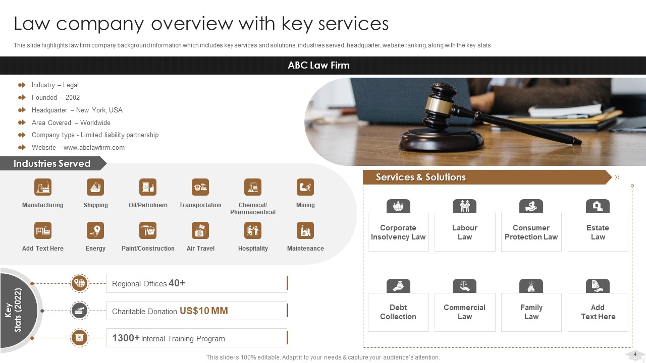 Law Firm Company Profile Deck Law Firm Company Profile Deck