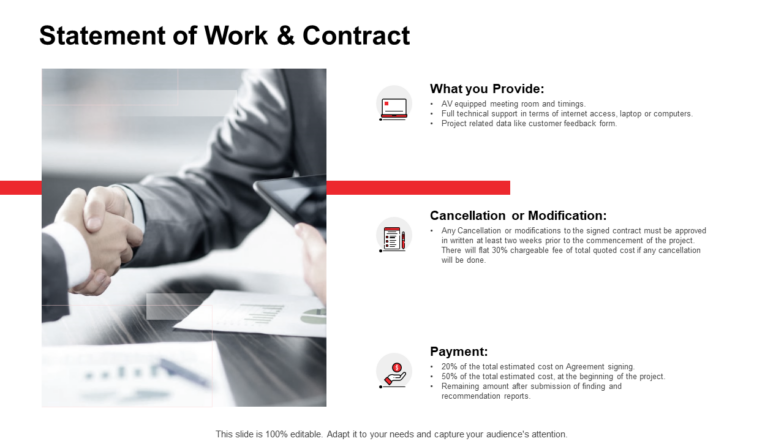 Statement of Work & Contract PPT Template