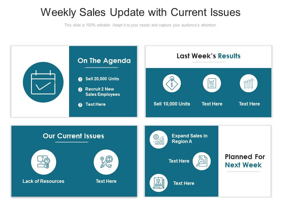 Weekly Sales Update Report PPT Template