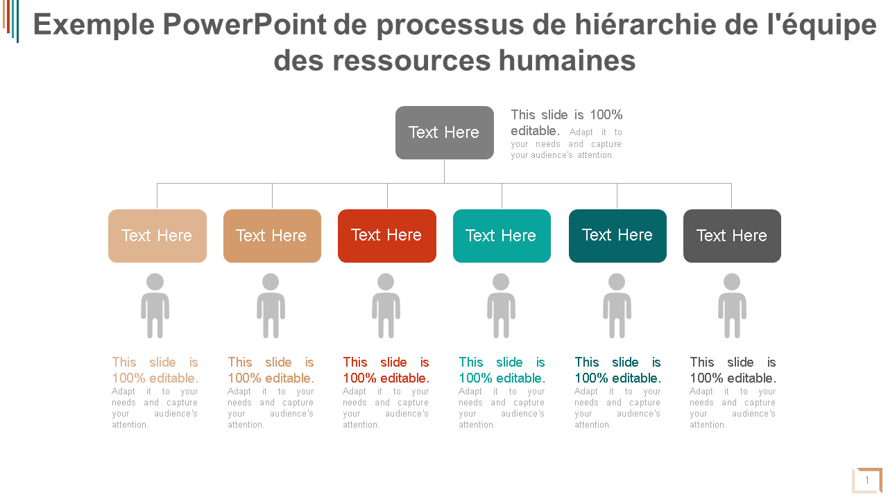 processus de hiérarchie de l'équipe des ressources humaines exemple powerpoint wd 