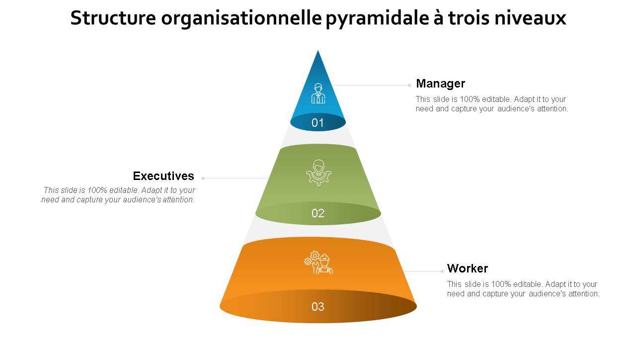 structure d'organisation pyramidale à trois niveaux wd 