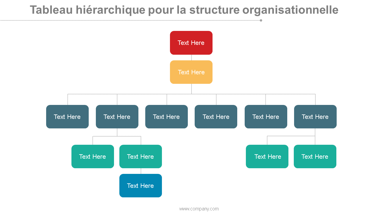 tableau hiérarchique pour la structure organisationnelle ppt inspiration wd 