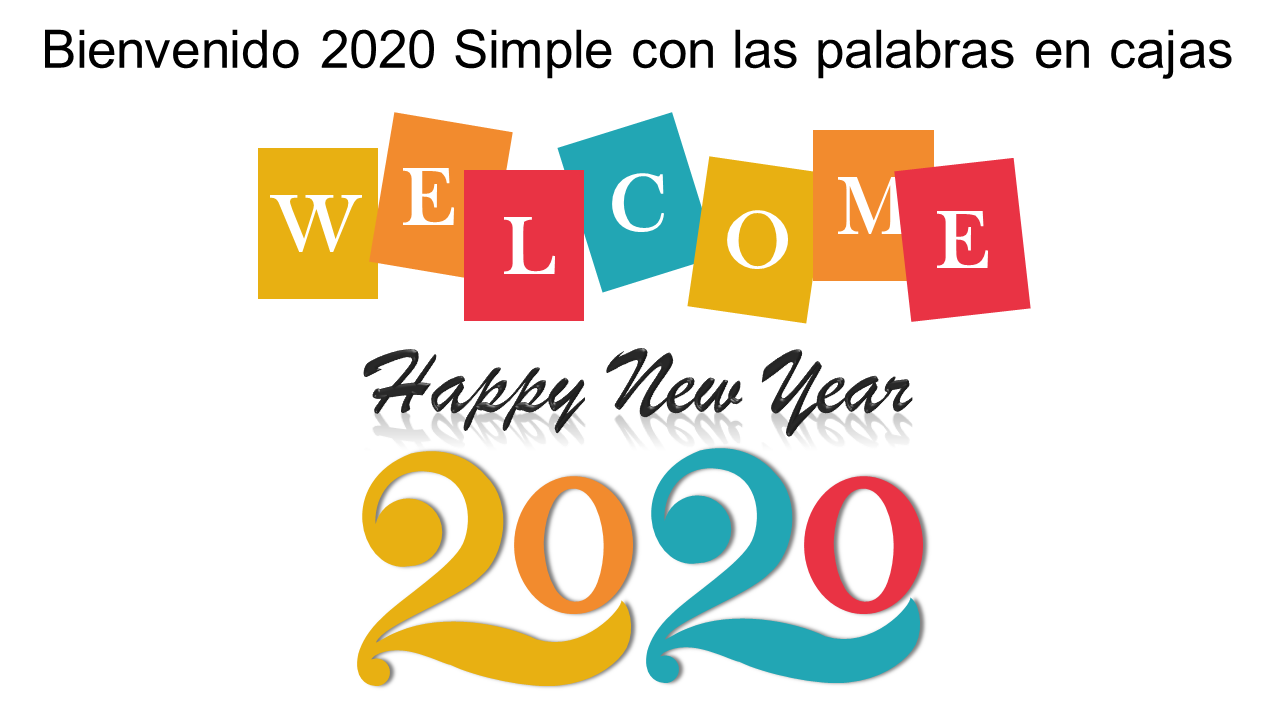 bienvenido 2020 simple con las palabras en cuadros ppt habilidades wd
