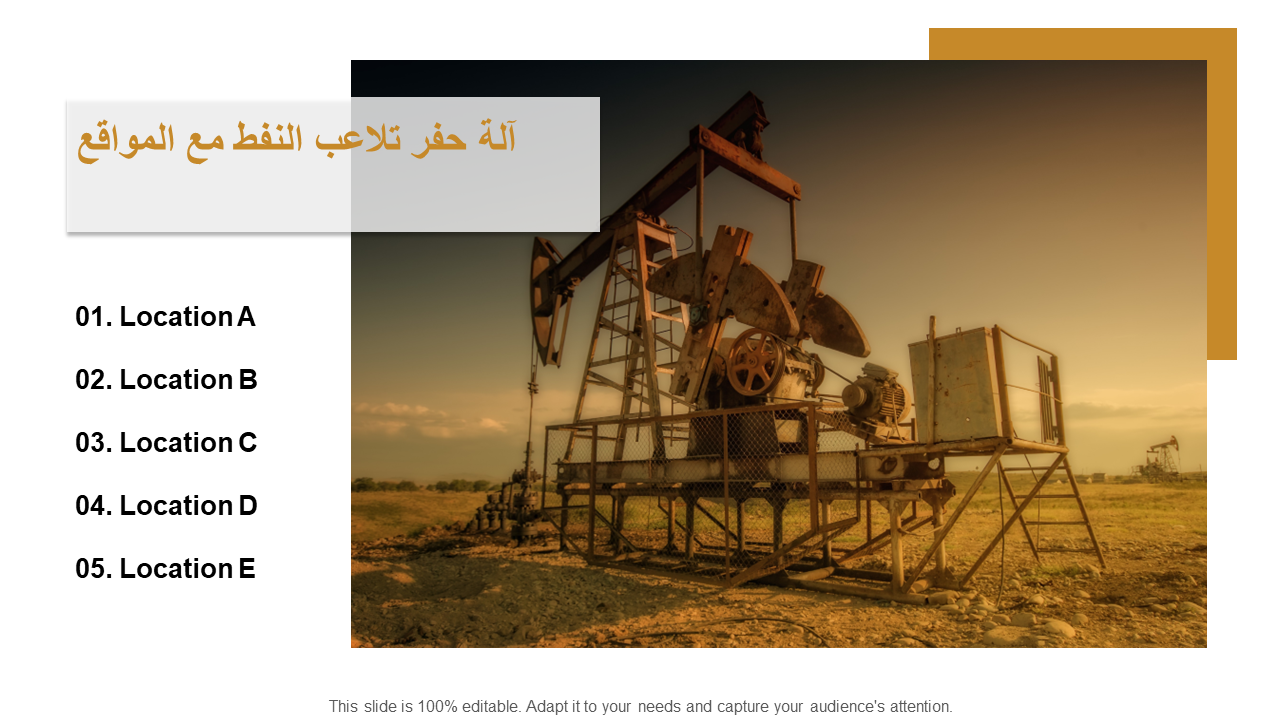 آلة حفر تلاعب النفط مع المواقع 