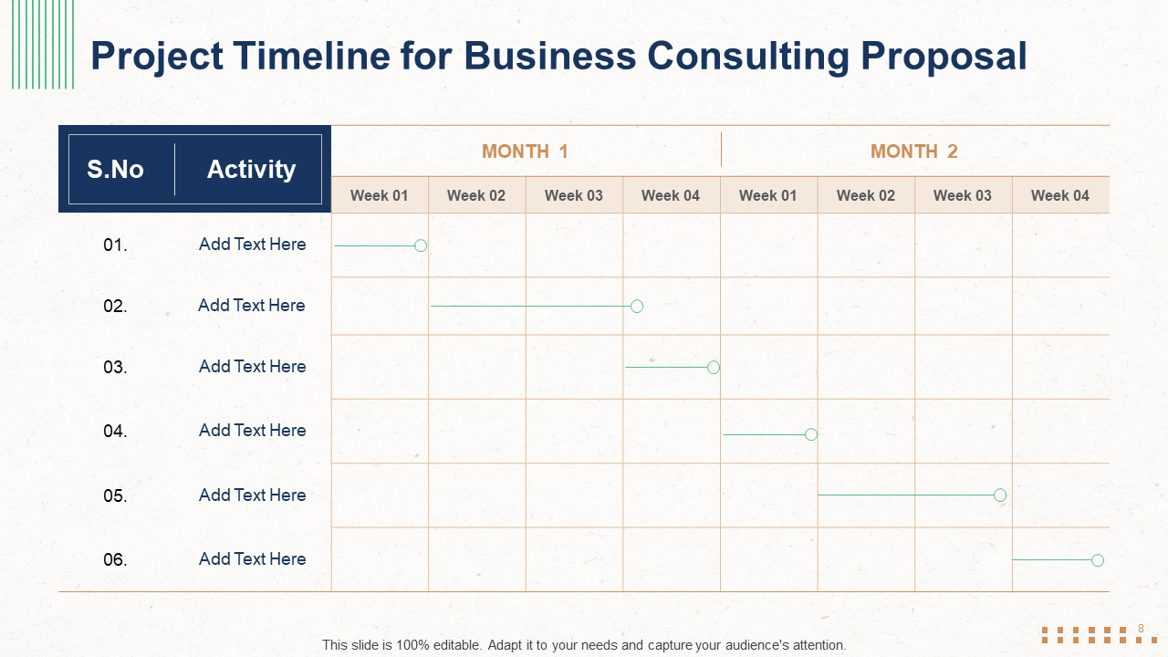 Business Consulting Proposal Timeline Template
